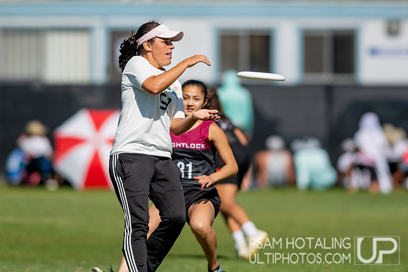 Womxn’s quarterfinals at the USAU National Club Championships. October 25, 2019