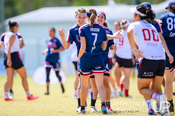 Women’s semifinals during World Ultimate Championships at Runaway Bay Precinct