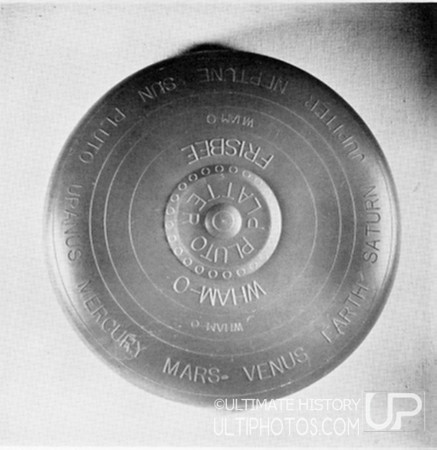 A Pluto Platter, invented by Walter "Fred" Morrison, 1959