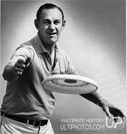 Walter "Fred" Morrison, Frisbee inventor, 1958