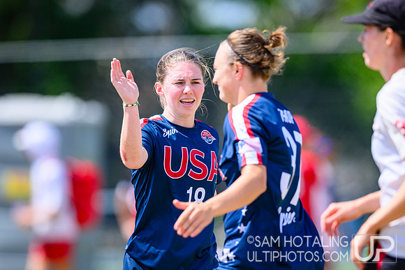 Women’s semifinals during World Ultimate Championships at Runaway Bay Precinct