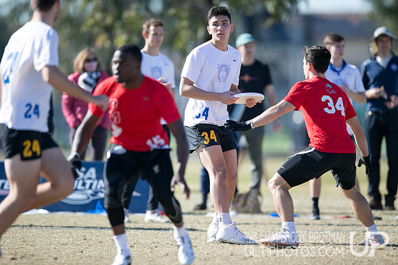 Day 1 of USA Ultimate College Championships.