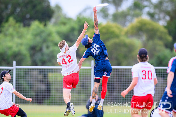 Bracket play during World Ultimate Championships at Runaway Bay Precinct