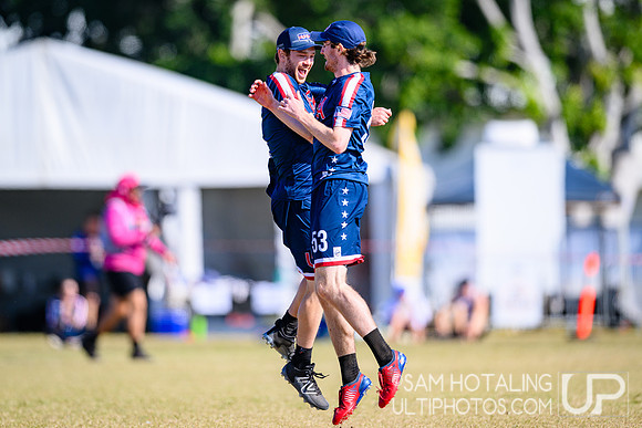 Men’s semifinals during World Ultimate Championships at Runaway Bay Sports Precinct