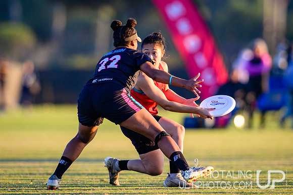 Flipside vs Seattle Riot in women’s placement play during Club Championships at Surf Cup Sports Park