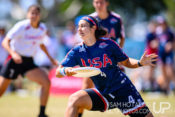 Women’s semifinals during World Ultimate Championships at Runaway Bay Precinct