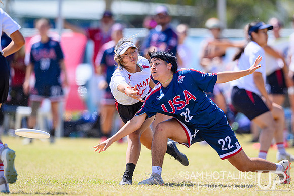 Women’s semifinals during World Ultimate Championships at Runaway Bay Precinct