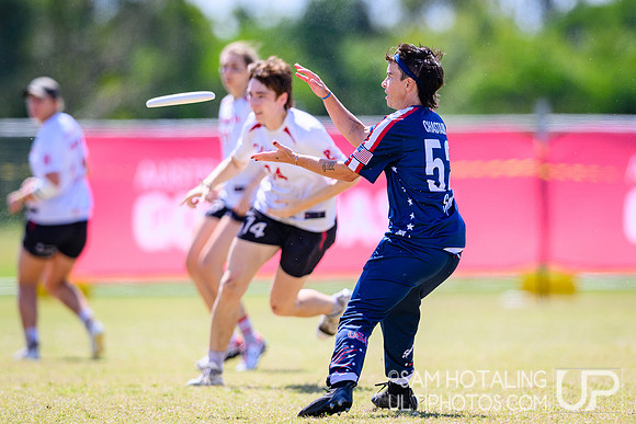 Women’s semifinals during World Ultimate Championships at Runaway Bay Sports Precinct