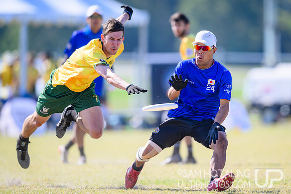 Men’s semifinals during World Ultimate Championships at Runaway Bay Sports Precinct