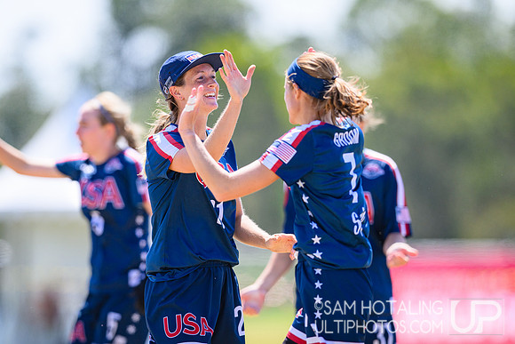 Women’s semifinals during World Ultimate Championships at Runaway Bay Precinct