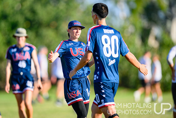 Mixed pool play during World Ultimate Championships at Runaway Bay Sports Precinct