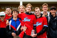 Men’s division Callahan award winner Aidan Downey (Georgia Jojah #6) at USAU D1 College Championships