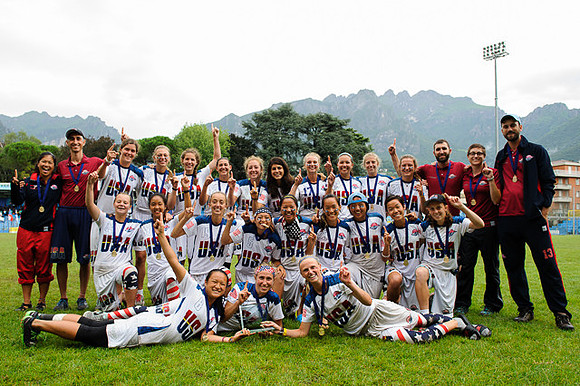 WJUC 2014 Women's Gold Medalists, USA U19 Women Team Photo
