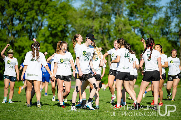 Women’s pool play at USAU DI College Championships