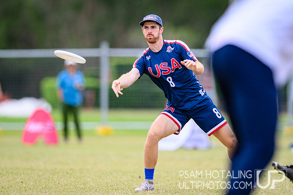 Open quarterfinals during World Ultimate Championships at Runaway Bay Sports Precinct