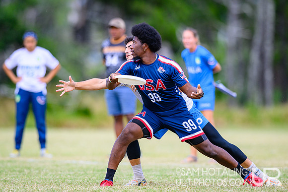Mixed quarterfinals during World Ultimate Championships at Runaway Bay Sports Precinct