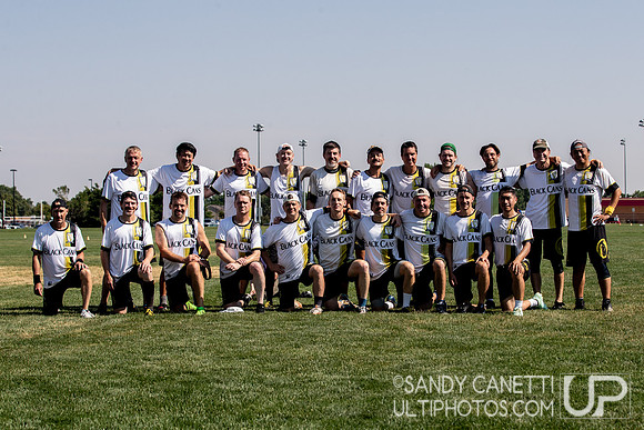Black Cans Team Photo - USAU Masters Championships - Friday