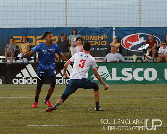 Seattle Cascades vs. Carolina Flyers UFA Championship Weekend semifinal game at Zions Bank Stadium. Friday, August 23, 2024