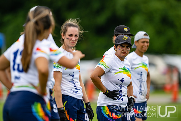 Pop Ultimate vs Spanglish in pool play at World Ultimate Club Championships