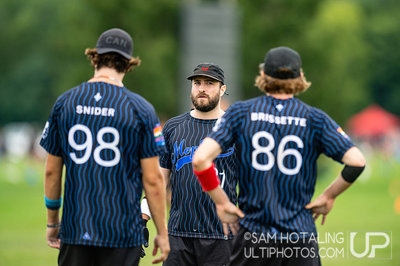 CUSB Open vs Mephisto in pool play at World Ultimate Club Championships
