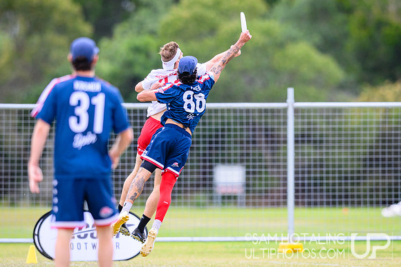 Open quarterfinals during World Ultimate Championships at Runaway Bay Sports Precinct