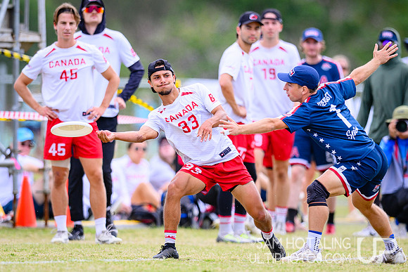Open quarterfinals during World Ultimate Championships at Runaway Bay Sports Precinct