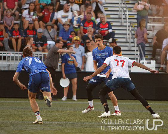 Seattle Cascades vs. Carolina Flyers UFA Championship Weekend semifinal game at Zions Bank Stadium. Friday, August 23, 2024