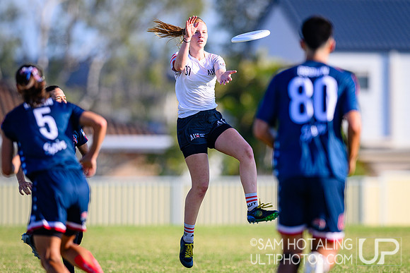 Mixed pool play during World Ultimate Championships at Runaway Bay Sports Precinct